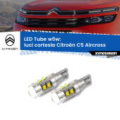 0 Luci Cortesia LED W5W Citroën C5 Aircross 2017 in poi W5W Tube W5W: Lampadine LED Tube 6000k (Coppia)