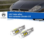 0 Luci Cortesia LED W5W Citroën C8 2002 - 2010 W5W Tube W5W: Lampadine LED Tube 6000k (Coppia)