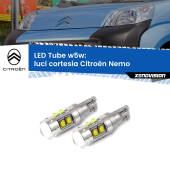 0 Luci Cortesia LED W5W Citroën Nemo 2008 in poi W5W Tube W5W: Lampadine LED Tube 6000k (Coppia)