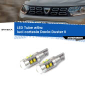 0 Luci Cortesia LED W5W Dacia Duster II 2017 in poi W5W Tube W5W: Lampadine LED Tube 6000k (Coppia)