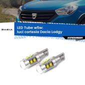 0 Luci Cortesia LED W5W Dacia Lodgy 2012 in poi W5W Tube W5W: Lampadine LED Tube 6000k (Coppia)