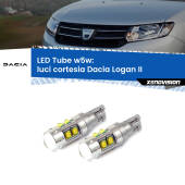 0 Luci Cortesia LED W5W Dacia Logan II 2012 in poi W5W Tube W5W: Lampadine LED Tube 6000k (Coppia)