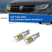 0 Luci Cortesia LED W5W Dacia Sandero II 2012 in poi W5W Tube W5W: Lampadine LED Tube 6000k (Coppia)