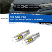 0 Luci Cortesia LED W5W Dacia Sandero III 2020 in poi W5W Tube W5W: Lampadine LED Tube 6000k (Coppia)
