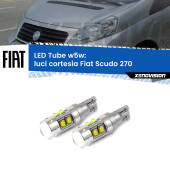 0 Luci Cortesia LED W5W Fiat Scudo 270 2007 - 2016 W5W Tube W5W: Lampadine LED Tube 6000k (Coppia)