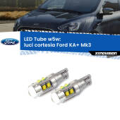 0 Luci Cortesia LED W5W Ford KA+ Mk3 2014 - 2018 W5W Tube W5W: Lampadine LED Tube 6000k (Coppia)