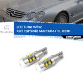 0 Luci Cortesia LED W5W Mercedes SL R230 2001 - 2012 W5W Tube W5W: Lampadine LED Tube 6000k (Coppia)