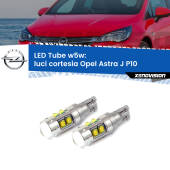 0 Luci Cortesia LED W5W Opel Astra J P10 2009 - 2015 W5W Tube W5W: Lampadine LED Tube 6000k (Coppia)