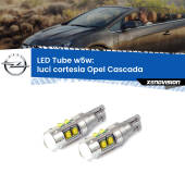 0 Luci Cortesia LED W5W Opel Cascada  2013 - 2019 W5W Tube W5W: Lampadine LED Tube 6000k (Coppia)