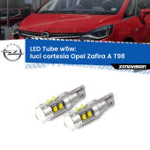 0 Luci Cortesia LED W5W Opel Zafira A T98 1999 - 2005 W5W Tube W5W: Lampadine LED Tube 6000k (Coppia)