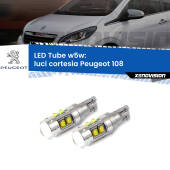 0 Luci Cortesia LED W5W Peugeot 108 2014 - 2021 W5W Tube W5W: Lampadine LED Tube 6000k (Coppia)