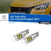 0 Luci Cortesia LED W5W Peugeot 208 II 2019 in poi W5W Tube W5W: Lampadine LED Tube 6000k (Coppia)