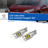 0 Luci Cortesia LED W5W Peugeot 407 2004 - 2011 W5W Tube W5W: Lampadine LED Tube 6000k (Coppia)