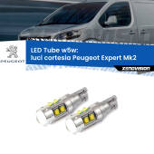 0 Luci Cortesia LED W5W Peugeot Expert Mk2 2007 - 2015 W5W Tube W5W: Lampadine LED Tube 6000k (Coppia)
