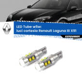 0 Luci Cortesia LED W5W Renault Laguna III X91 2007 - 2015 W5W Tube W5W: Lampadine LED Tube 6000k (Coppia)