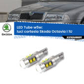 0 Luci Cortesia LED W5W Skoda Octavia I 1U posteriori W5W Tube W5W: Lampadine LED Tube 6000k (Coppia)