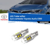0 Luci Cortesia LED W5W Toyota Auris E180 anteriori W5W Tube W5W: Lampadine LED Tube 6000k (Coppia)