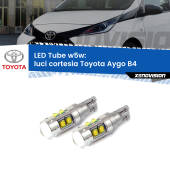 0 Luci Cortesia LED W5W Toyota Aygo B4 2014 in poi W5W Tube W5W: Lampadine LED Tube 6000k (Coppia)
