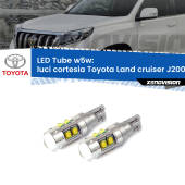 0 Luci Cortesia LED W5W Toyota Land cruiser J200 2007 in poi W5W Tube W5W: Lampadine LED Tube 6000k (Coppia)
