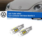 0 Luci Cortesia LED W5W VW New Beetle II 2011 - 2019 W5W Tube W5W: Lampadine LED Tube 6000k (Coppia)