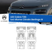 0 Luci diurne LED Citroën Berlingo III 2018 in poi: T20 Cobra T20: LED Cobra 6000k (Coppia)