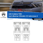 0 Luci diurne LED Citroën C3 aircross II 2024 in poi: T20 Cobra T20: LED Cobra 6000k (Coppia)