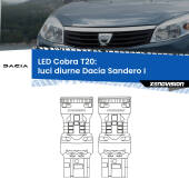 0 Luci diurne LED Dacia Sandero I 2008 - 2012: T20 Cobra T20: LED Cobra 6000k (Coppia)