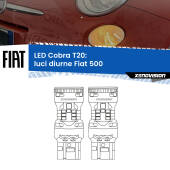 0 Luci diurne LED Fiat 500  prima serie: T20 Cobra T20: LED Cobra 6000k (Coppia)