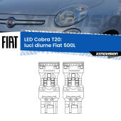 0 Luci diurne LED Fiat 500L  2012 - 2017: T20 Cobra T20: LED Cobra 6000k (Coppia)