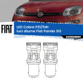 0 Luci diurne LED Fiat Panda 312 2012 in poi: P21/5W Cobra P21/5W: LED Cobra 6000k (Coppia)