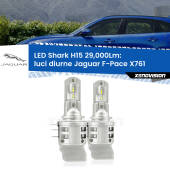 0 Luci diurne LED H15 24,000Lm per Jaguar F-Pace X761 2015 in poi H15: Kit LED Shark 24.000Lm - Luci Diurne DRL e Abbaglianti Canbus