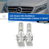 0 Luci diurne LED H15 24,000Lm per Mercedes Classe-V W447 2014 in poi H15: Kit LED Shark 24.000Lm - Luci Diurne DRL e Abbaglianti Canbus