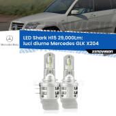 0 Luci diurne LED H15 24,000Lm per Mercedes GLK X204 2008 - 2015 H15: Kit LED Shark 24.000Lm - Luci Diurne DRL e Abbaglianti Canbus