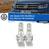 0 Luci diurne LED H15 24,000Lm per VW Amarok  2010 - 2016 H15: Kit LED Shark 24.000Lm - Luci Diurne DRL e Abbaglianti Canbus