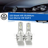 0 Luci diurne LED H15 24,000Lm per VW Golf 6 2008 - 2011 H15: Kit LED Shark 24.000Lm - Luci Diurne DRL e Abbaglianti Canbus