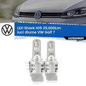 0 Luci diurne LED H15 24,000Lm per VW Golf 7 con fari alogeni H15: Kit LED Shark 24.000Lm - Luci Diurne DRL e Abbaglianti Canbus