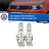 0 Luci diurne LED H15 24,000Lm per VW Touran 1T3 2010 - 2015 H15: Kit LED Shark 24.000Lm - Luci Diurne DRL e Abbaglianti Canbus