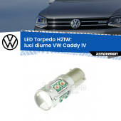 0 Luci diurne LED H21W Torpedo per VW Caddy IV  a parabola doppia H21W (BAY9S): LED Torpedo Canbus 6000k