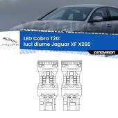 0 Luci diurne LED Jaguar XF X260 2015 in poi: T20 Cobra T20: LED Cobra 6000k (Coppia)