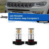 0 Luci diurne LED Jeep Compass II 2017 in poi: PSX24W PSX24W: LED Luci Diurne (Coppia)