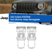 0 Luci diurne LED Jeep Renegade 2014 in poi: P21/5W Cobra P21/5W: LED Cobra 6000k (Coppia)