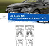 0 Luci diurne LED Mercedes Classe-X 470 2017 in poi: T20 Cobra T20: LED Cobra 6000k (Coppia)