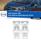 0 Luci diurne LED Opel Meriva B S10 2010 - 2017: T20 Cobra T20: LED Cobra 6000k (Coppia)