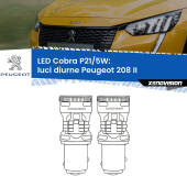 0 Luci diurne LED Peugeot 208 II 2019 in poi: P21/5W Cobra P21/5W: LED Cobra 6000k (Coppia)