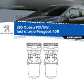 0 Luci diurne LED Peugeot 408 2010 in poi: P21/5W Cobra P21/5W: LED Cobra 6000k (Coppia)
