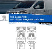 0 Luci diurne LED Peugeot Expert Mk3 2016 in poi: T20 Cobra T20: LED Cobra 6000k (Coppia)