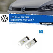 0 Luci diurne LED PW24W per VW Golf 7 con fari xenon PW24W: Kit Led CREE - Luci Diurne DRL Canbus