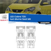 0 Luci diurne LED Seat MII  2011 - 2021: T20 Cobra T20: LED Cobra 6000k (Coppia)