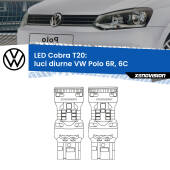 0 Luci diurne LED VW Polo 6R, 6C 2009 - 2016: T20 Cobra T20: LED Cobra 6000k (Coppia)