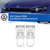 0 Luci diurne LED VW Scirocco III 2008 - 2017: P21W Cobra P21W: LED Cobra 6000k (Coppia)